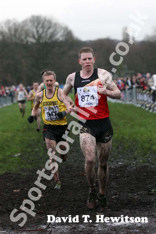 Andy Vernon finishing 2nd in the 2012 McCain Liverpool Cross Challenge.